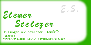 elemer stelczer business card